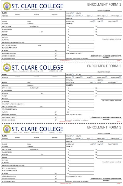 st clare lms|Registration Form .